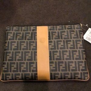 Authentic Fendi Clutch/Laptop Sleeve- Large.